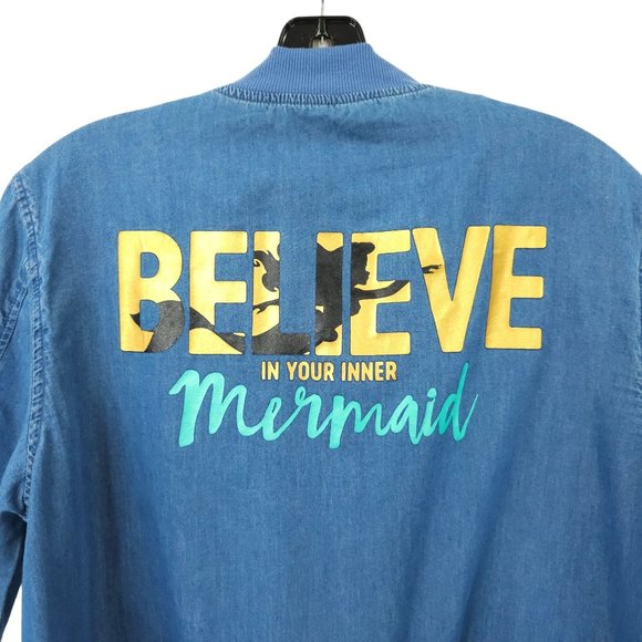 Oh My Disney Believe In Your Inner Mermaid Ariel Full Zip Jacket Womens L - Picture 16 of 16